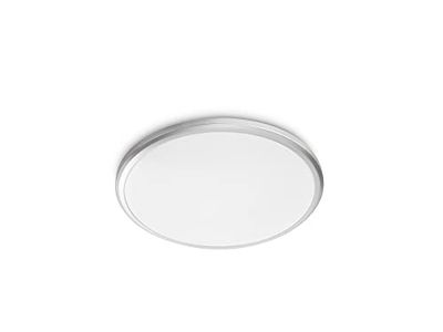 Philips myLiving Twirl - Plafão, LED, iluminação interior, 12 W, luz branca quente, cor cinzenta