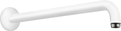 Hansgrohe 27413700 Braccio Doccia, Bianco Opaco, Auslauflänge 389mm