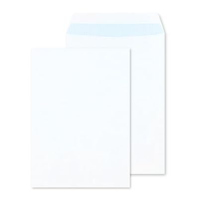 RAYLU PAPER duże papierowe białe koperty z samoprzylepnym zamknięciem do wysyłania dokumentów, łatwe i szybkie uszczelnienie, o grubości 100 g/m² (przedłużone folio, 10 sztuk)