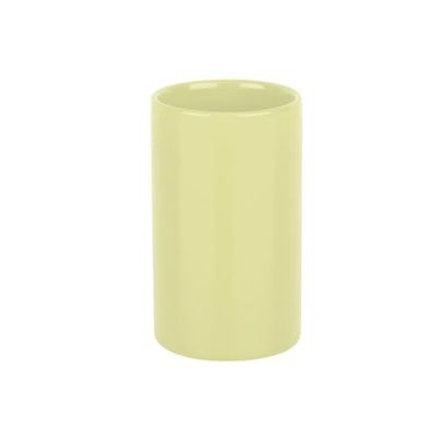 Spirella Tube Collection Toothbrush Holder Diameter 7 x 11.5 cm Stoneware Yellow