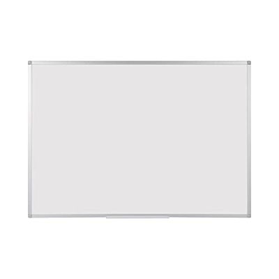 BoardsPlus - Lavagna Magnetica Bianca, 105 x 75 cm, Lavagna Cancellabile A Secco Con Cornice Sottile In Alluminio Anodizzato, Superficie In Acciaio Smaltato