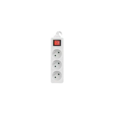 LANBERG 1.5M White LANTERGE Curve 3X 230V PL with Circuit Breaker, Full Copper