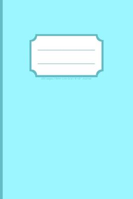 Pastel Blue 150 Page 4mm Lined Grid 6''x9'' Journal: Fun Color Grid Notebook with Quick Find Spine and Label Badge Front