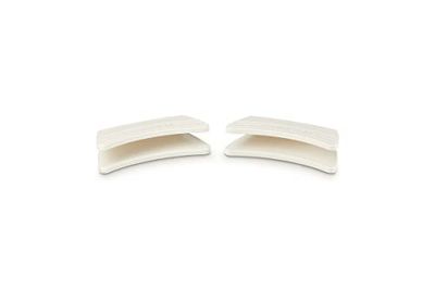 Le Creuset Agarradores, Set de 2, Silicona, Adaptable, Resistente al calor hasta 250 grados Celsius, Meringue, 42813007160000