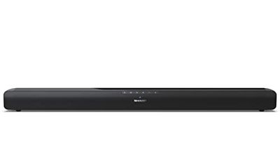 Sharp HT-SB100 Mini Soundbar con streaming audio wireless Bluetooth 5.1, Bluetooth con HDMI ARC/CEC, USB player, potenza totale 75 W, colore: Nero