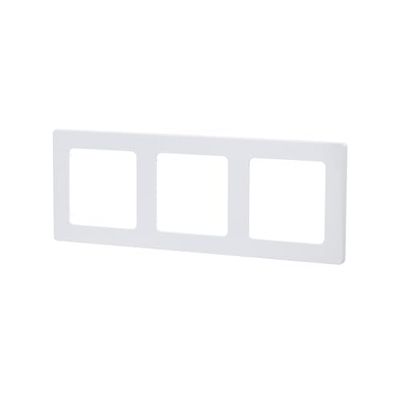 Wandplaat van kunststof met 3 sleutels, wit, ideaal voor elektrische installaties en veilige verbindingen in het huishouden.