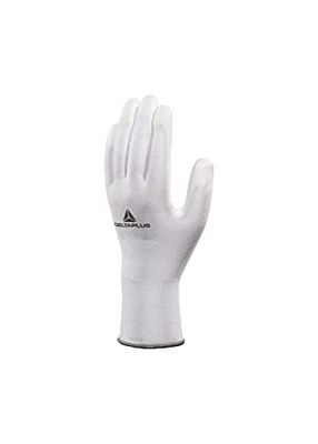 Delta plus - Juego guante venicut32 poliuretano talla 8 blanco (1 par)