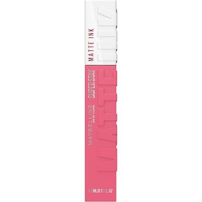 Maybelline Superstay Matte Ink Longlasting Liquid, Pink Lipstick, Up To 12 Hour Wear, Non Drying, 125 Inspirer, 5 ml, Pack Of 1