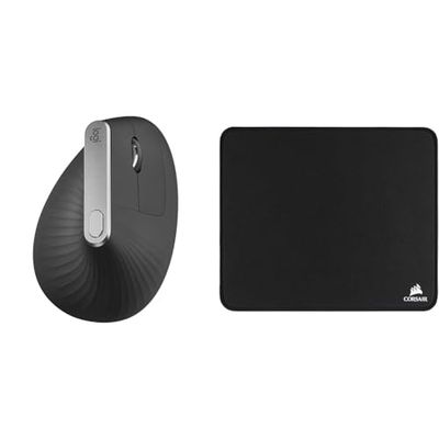 Logitech MX Vertical Ergonomic & Corsair MM350 Champion Series, Medium Premium