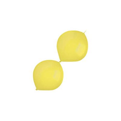 amscan 9905609 100 latex ballonnen metallic koppelbaar, geel