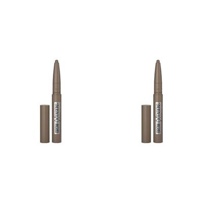 Maybelline New York Brow Extensions Eyebrow Pomade Crayon Defining Eyebrow, 06 Deep Brown (Pack of 2)