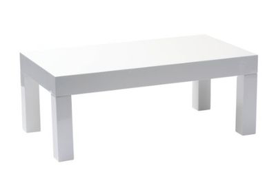 Premier Housewares Moda salontafel 43x110x60 cm wit hoogglans afwerking