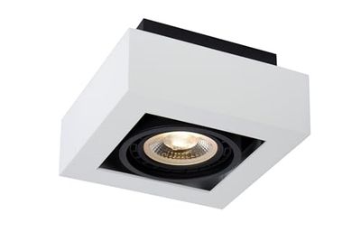 Lucide 09120/12/31 Faretto a soffitto, Alluminio, 12 W, Bianco, Nero