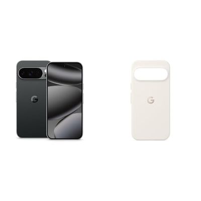 Google Pixel 10 Pro - Unlocked Android Smartphone with Gemini, Triple Rear Camera System, 24+ Hour Battery and 6.3" Super Actua Display - Obsidian, 512GB+Case