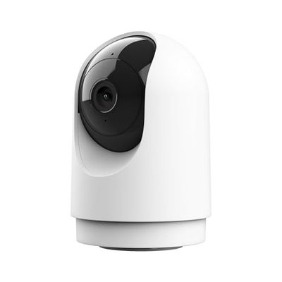 Trust IPCAM-2700 Cámara Vigilancia WiFi Interior, Camara 360° con Visión Nocturna, Sirena y Micrófono Incorporados, Detección de Personas, Cámara con App, Videovigilancia, Blanco