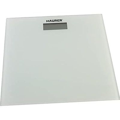 MAURER 5530007 Bascula Badrum Digital Glas Vit 30 x 30 cm, Multifärg