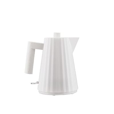 Alessi Plissé MDL06/1WUK - Electric Kettle in Thermoplastic Resin, English Plug 2400W, 100 cl, White
