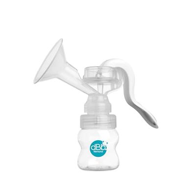 dBb Remond Tire-lait manuel "L.O" -large ouverture- Aspiration douce - Téterelle en silicone à bulles "masseuses" - 1 biberon 125 ml L.O en Tritan, équipé d'une tétine 0-4 mois en silicone