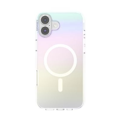 PopSockets Custodia per iPhone 16 Plus compatibile con MagSafe, custodia per iPhone 16 Plus, compatibile con ricarica wireless, solo custodia - Shimmer