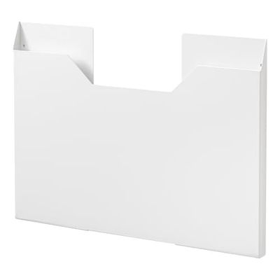 Yamazaki 4886 TOWER Placemat Case, white, Steel, Minimalist, 50.5 x 2.5 x 36.5 cm