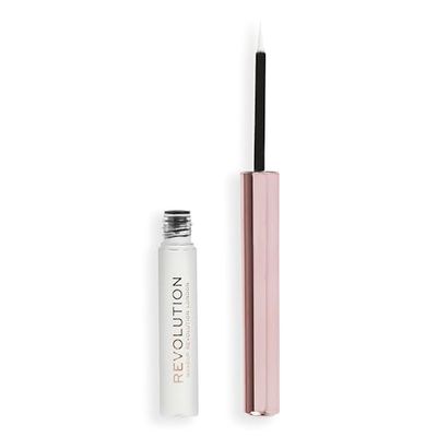Makeup Revolution, Delineador Líquido Super Flick, Altamente Pigmentado, Blanco, 2.4ml