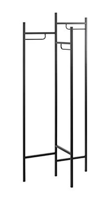 HAKU Mobel Hall-Tree Black, Metal - Size: W 70 cm X H 170 cm X D 36 cm, Style: Modern