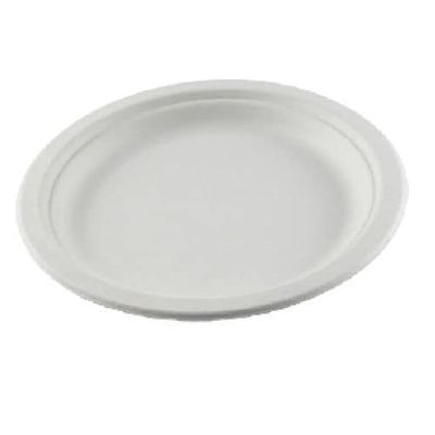 Soepborden plat biologisch afbreekbaar cellulosepapier wit Party D 23 cm verpakking 20 stuks Art P0572