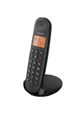 Logicom ILOA 155T Téléphone Fixe sans Fil avec Répondeur Enregistreur - Solo - Téléphones analogiques et dect - Noir