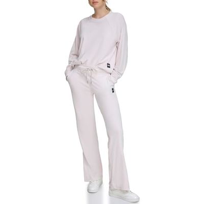 DKNY SPORT Dam, platinum, velour, joggingbyxor, spårbyxor, Vit, XL