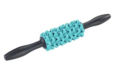 2-in-1 fascia- en massagerol, rustgevende massagerol met 9 onafhankelijk van elkaar bewegende massagerolen, handige fasciarol voor volledige ontspanning in de rug en nek