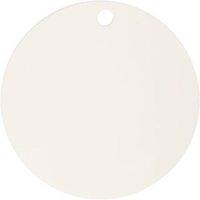 Terracotte Plate, D: 15 cm, Thickness 0,5 cm, White, 1pc
