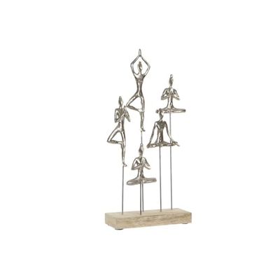 FIGURA ALUMINIO MANGO 26X9X51 YOGA NATURAL
