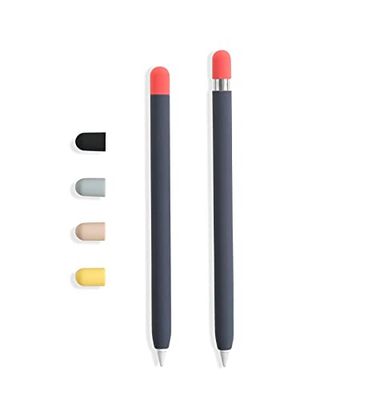 doodroo - Skin voor Apple Pencil, Etui/Beschermende Nachtblauw Omslag met 5 Gekleurde Doppen, compatibel met Apple Pencil 1e en 2e Generatie