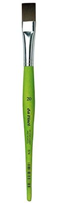 DA VINCI 37420 Spazzola Piatta Serie 374, Fibra Sintetica, Verde, 21 x 1.64 x 30 cm