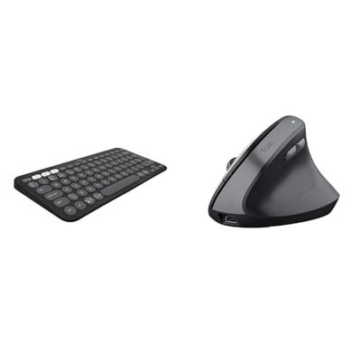 Logitech Pebble Keys 2 & Trust Yuno Wireless Ergonomic Mouse