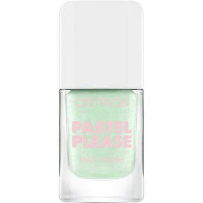 Catrice Pastel Please Nail Polish, nr 040, zielony, długo utrzymujący, wysoko pigmentowany, połyskujący, intensywny kolor, bez acetonu, wegański, bez cząstek mikroplastiku, bez perfum, 1 opakowanie