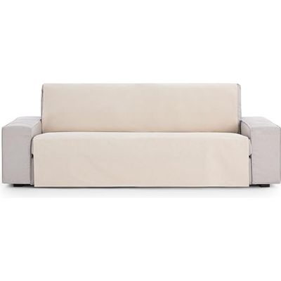 ECOMMERC3 | Foulard Multiusos Reversible Half Panamá Tamaño 260x270 Cubre Sofá y Cama - Foulard Tejido Transpirable y Suave al Tacto Color Lino Protección Versátil para Sofás y Camas