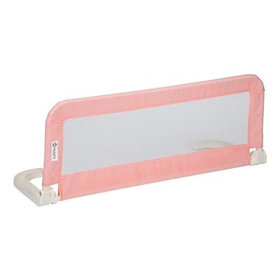 Safety 1st Portable Bed Rail, Vikbart Sängskydd för Småbarnssäng, 18 Månader– 5 År, Portabelt Sängskydd, Meshmaterial, Enkel att installera, Automatiskt Lås, Enkel att Transportera, Pink