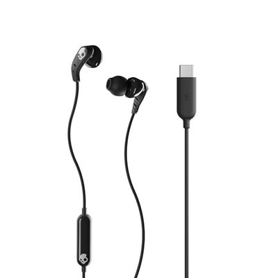 Skullcandy Set USB-C Auriculares In-Ear con Cable, Micrófono, Compatibles con Android y Portátiles- Negro
