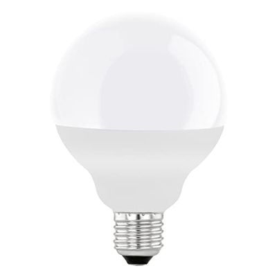 EGLO Led E27, lampadina, riflettore Led da 11,8 watt (equivalente a 75 watt), 1055 lumen, E27 Led, 3000 Kelvin, lampadina Led G95, Ø 9,5 cm