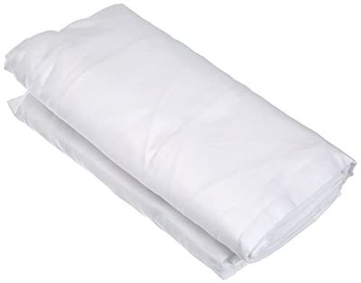 Nuit des Vosges Cotoval Lençol de baixo de algodão liso, branco, 120 x 190 cm