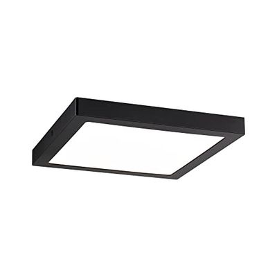 Paulmann 70985 LED-paneel Abia vierkant 300x300 mm 2700 K zwart mat incl. 1x22 watt lichtpaneel kunststof