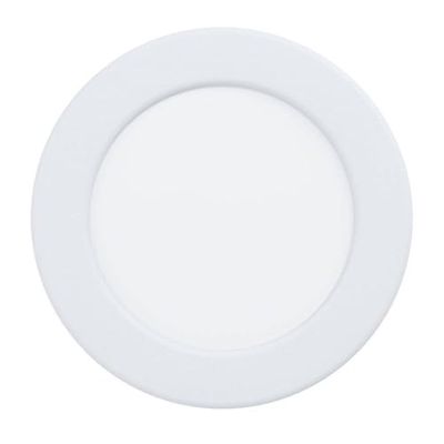 Eglo Spot LED encastrable Fueva 6, lampe de plafond à encastrer, luminaire encastré en plastique blanc, éclairage blanc chaud - blanc froid, ∅ 11,7 cm