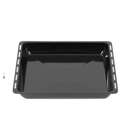 ICQN Teglia 45,5 x 37,5 x 6 cm | Leccarda smaltata extra profonda per forno e piano cottura | Adatto per Bosch, Siemens, Neff, Constructa, Flavel | Resistente ai graffi e inossidabile | 455 x 375 mm