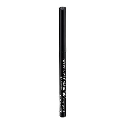 essence LONG-LASTING eye pencil, kajal, 18 timmars grepp, vattentät, nr 01 svart fjäder, svart, definierande, långvarig, vegansk, vattentät, mikroplastpartiklar fri (0,28 g)