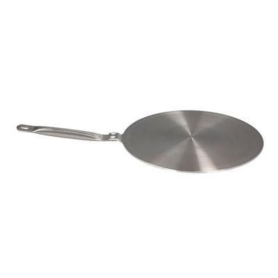 Adaptateur - pour induction, diamètre de 21,5 cm, 3 couches en acier inoxydable et aluminium, idéal pour vitrocéramique.