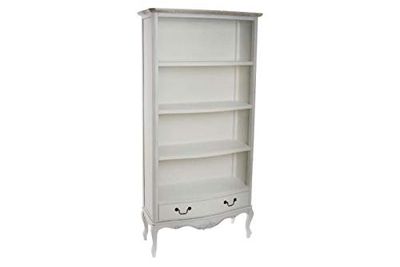DRW Boekenkast met 2 laden en 3 planken, natuurlijk wit, 85 x 35 x 180 cm