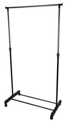 M-Home EVE72 Cabide metálico com rodas, metal, cinzento, 79 x 38 x 118-180 cm