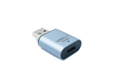 System-S USB 3.1 Gen 2 Adapter Type C Vrouwelijke naar Type A Mannelijke Kabel in Grijs