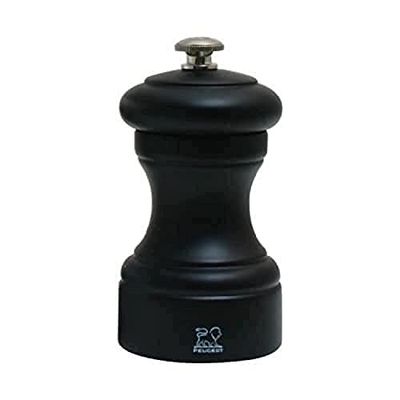 Peugeot Moedor de pimenta, madeira, preto mate, 10 cm